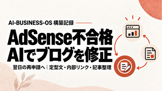 AdSense不合格のブログをAIで修正した実践記録
